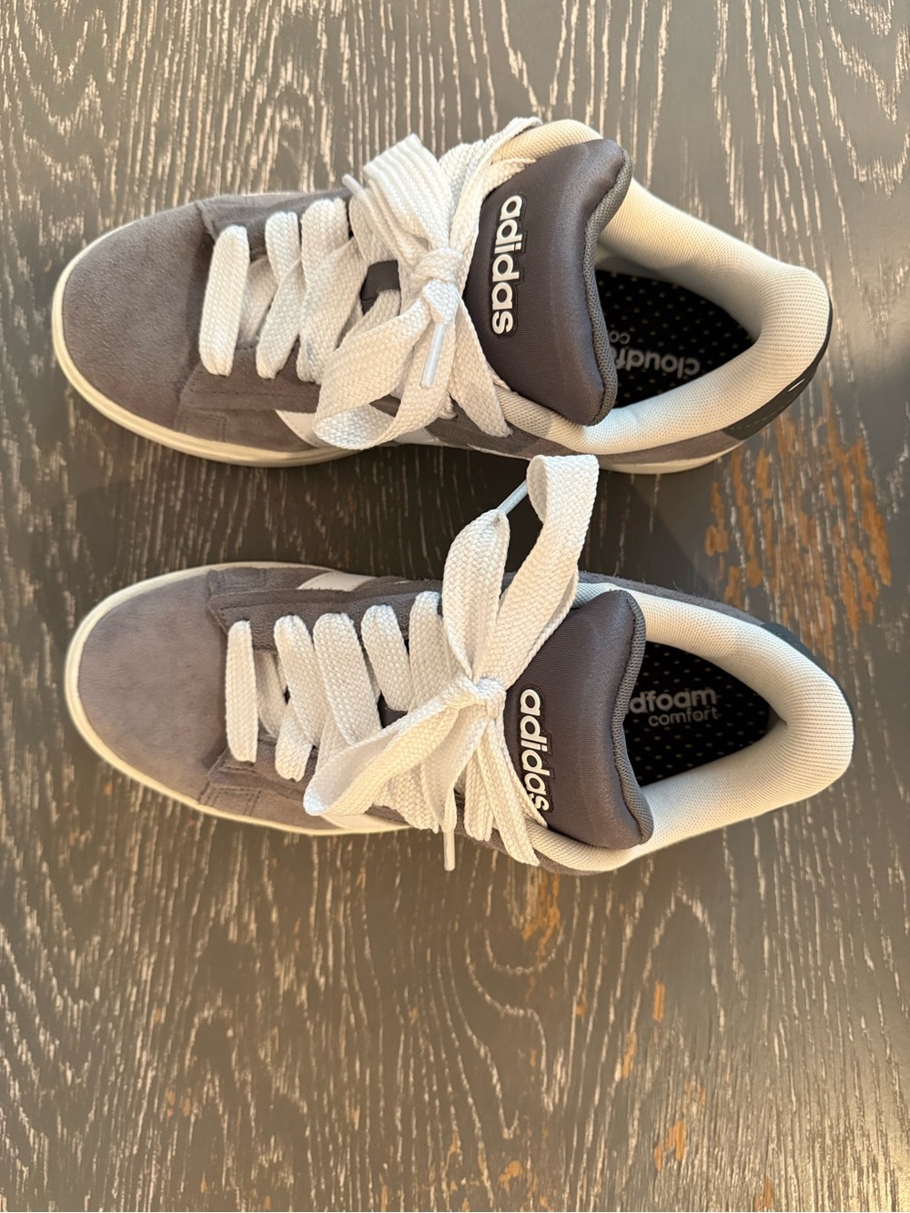 adidas Gray and Black Low-Top Sneakers